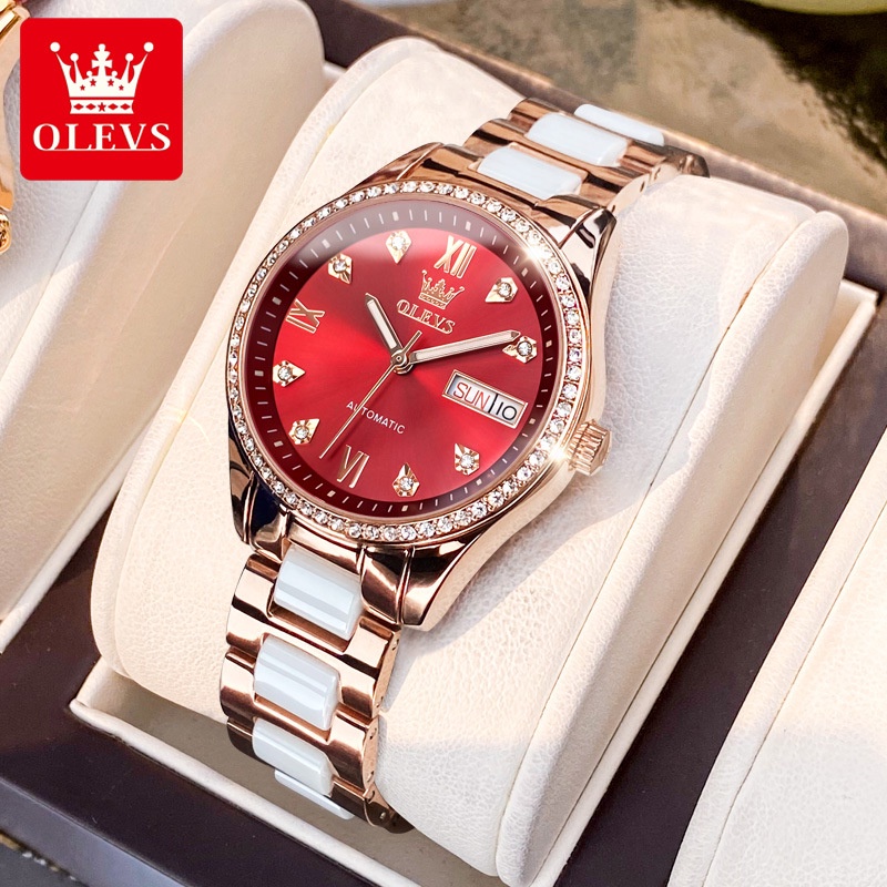 Đồng hồ nữ Olevs máy cơ size 33mm,chống nước 30m, bảo hành toàn quốc 12 tháng
