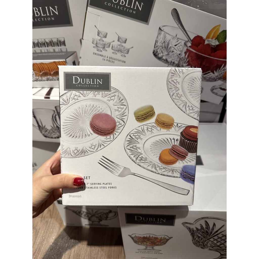 Set đĩa ăn tráng miệng kèm nĩa/ dĩa