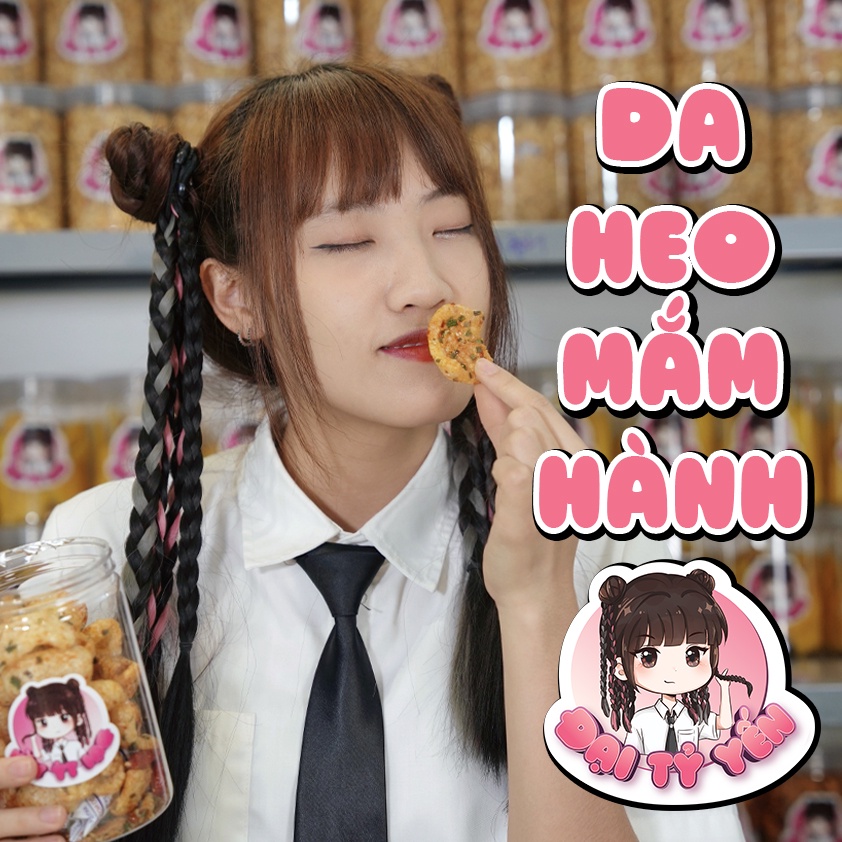 Da heo mắm hành giòn rụm đồ ăn vặt Đại Tỷ Yến