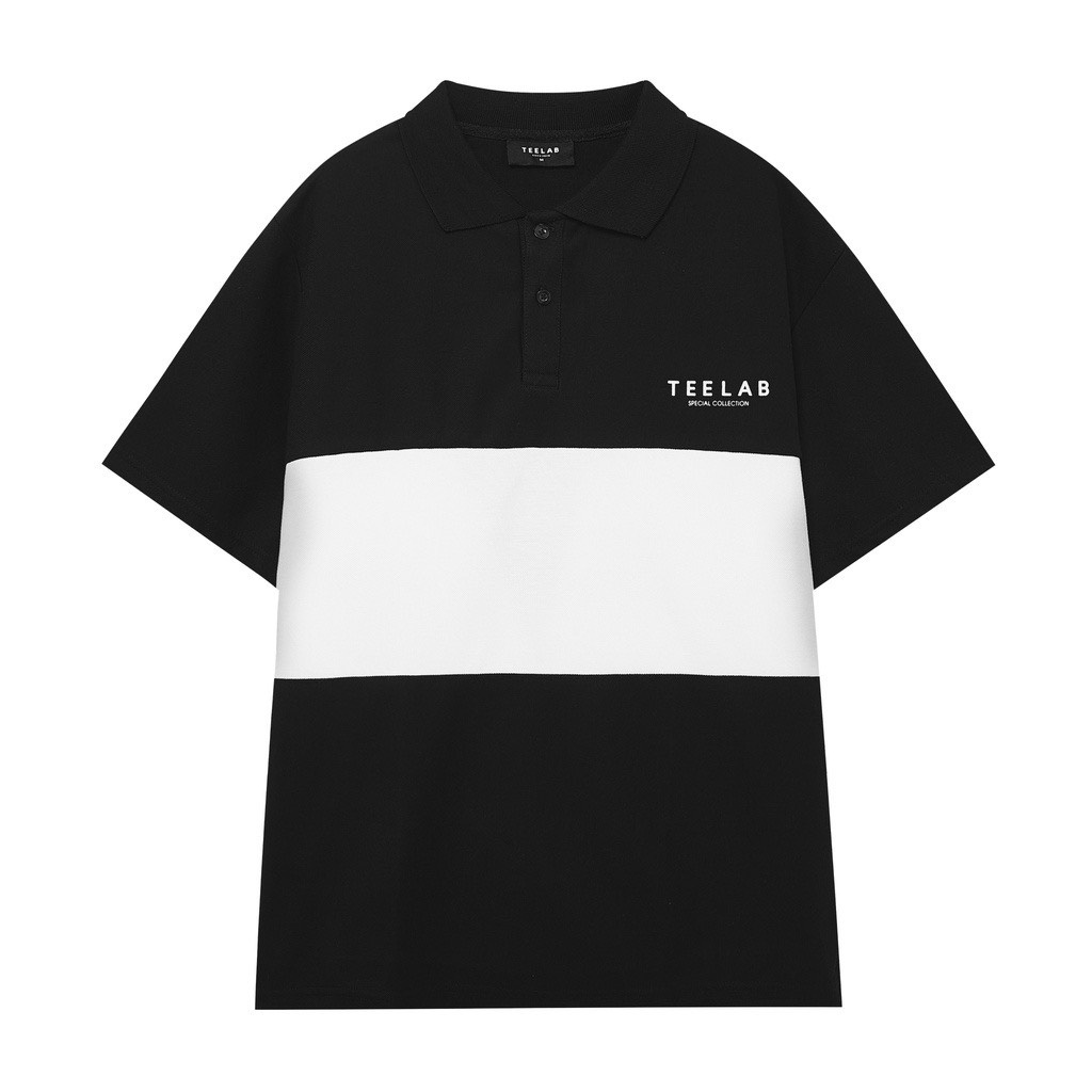 Áo Polo Unisex Teelab Special Collectiol , Polo Tay Lỡ Nam Nữ Chất Vải Cá Sấu Cao Cấp