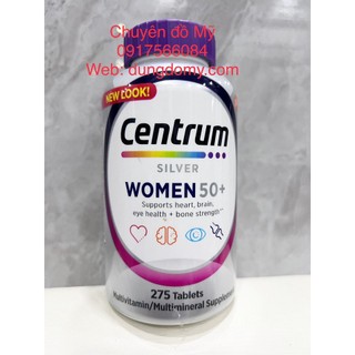 Date T7/2025_Viên uống Centrum Silver Women's 50+ dành cho phụ nữ trên 50 - 275 viên của Mỹ