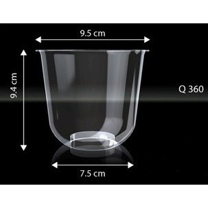Lốc 50 ly nhựa pp đáy bầu 360ml