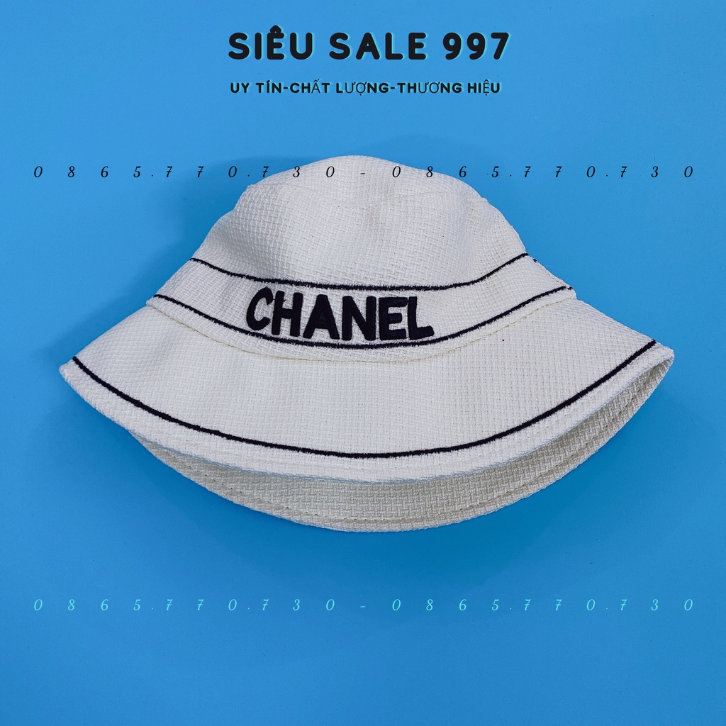 COMBO 2 CÁI NÓN THÊU VIỀN CHAANEL MẪU MỚI CHẤT LƯỚI THỜI TRANG CAO CẤP FULL TEM MÁC