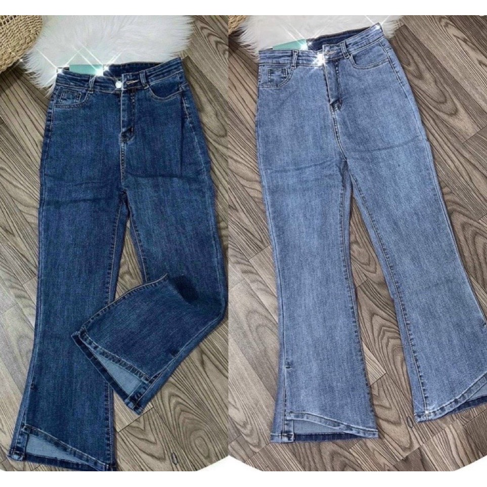 Quần Jean Bass Lỡ Dài 90cm  Chất Co Giãn Lai Kiểu