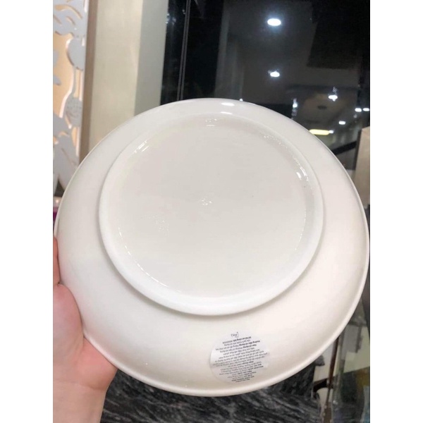 Dĩa sứ trắng sâu lòng 21cm