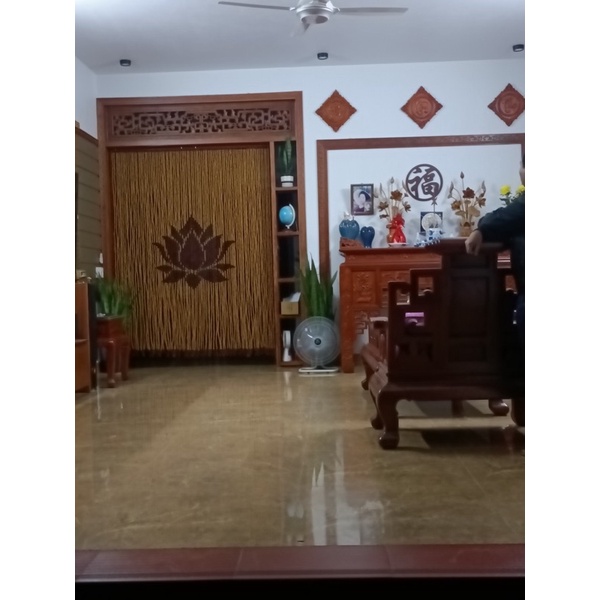 rèm gỗ pơ mu kết hợp hương