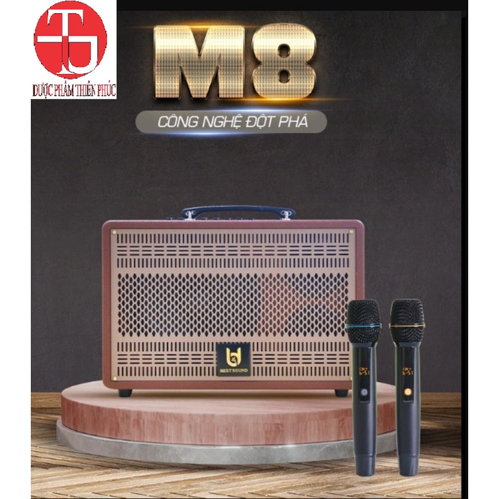 [HCM] Loa mini xách tay Best sound M8 năm 2023 - công suất PMPO 480W 2 bass - hàng chính hãng