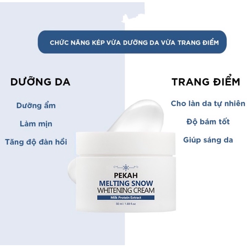 Kem Dưỡng Trắng Nâng Tone Da PEKAH Melting Snow Whitening Cream 50ml