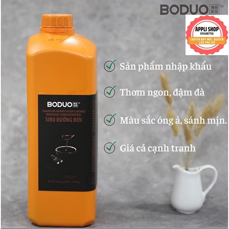 SIRO ĐƯỜNG ĐEN BODUO CHAI 2 LÍT.