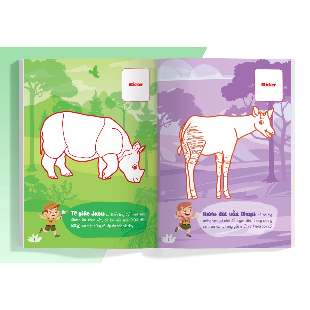 Sách Con tô màu: Thám hiểm rừng nhiệt đới