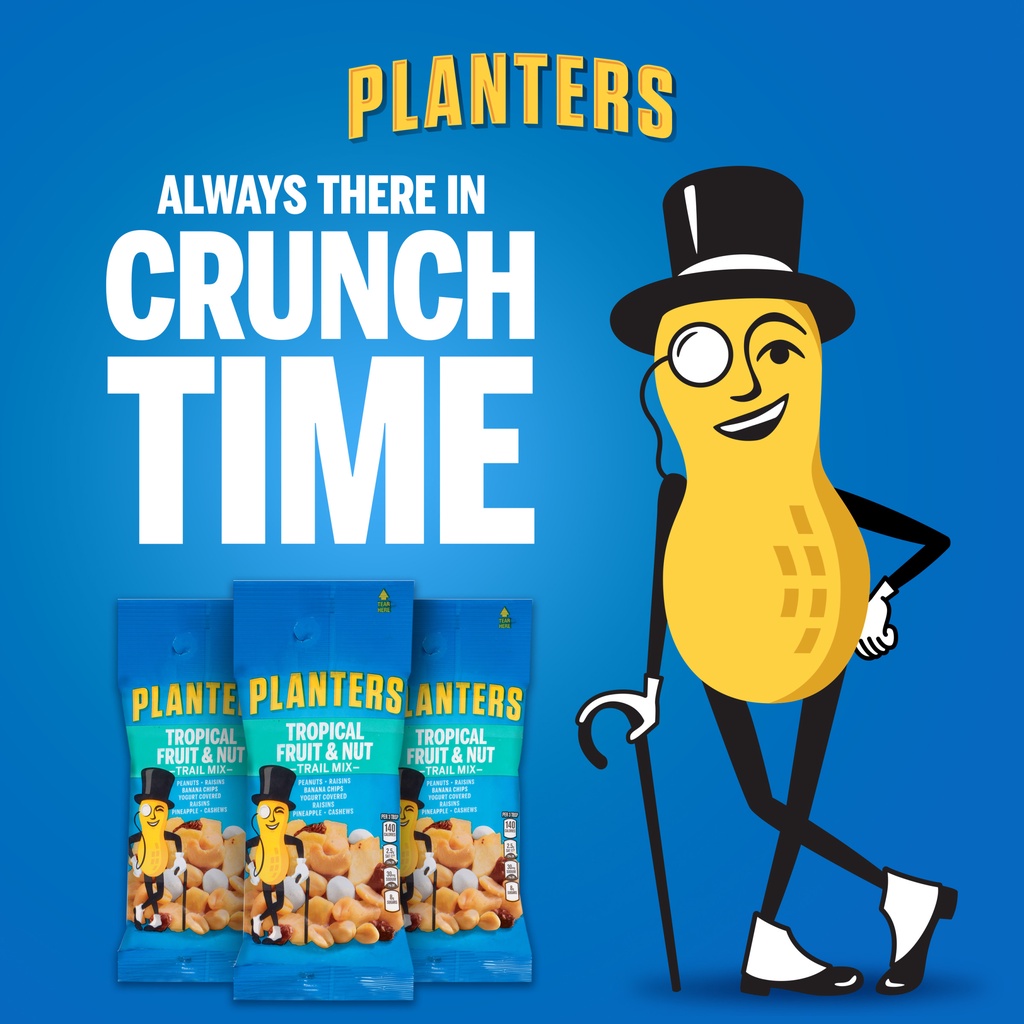 Hỗn hợp 6 loại trái cây sấy và hạt - Planters Tropical Fruit & Nut 56g