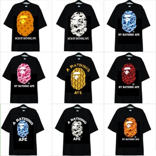 Áo Thun Bape MCM Vải Cotton co giãn 2 chiều Cao Cấp Tay Lỡ Unisex - Áo phông nam nữ Bape Hot 2023 007