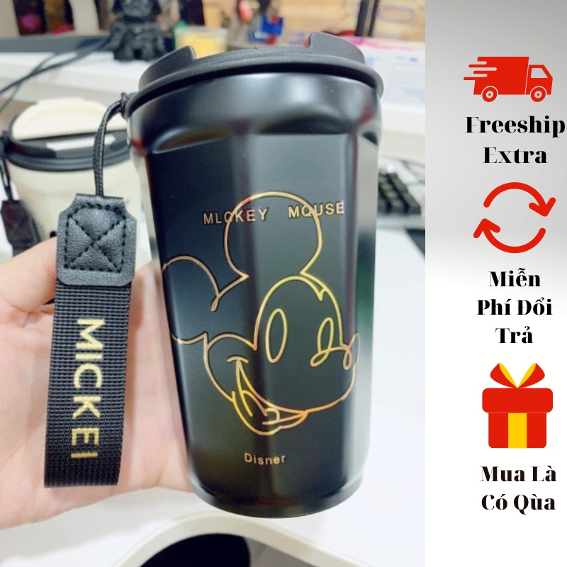 Bình Giữ Nhiệt Nóng Lạnh 500ml Hình Chuột Mickey Thiết Kế Đơn Giản Hiện Đại