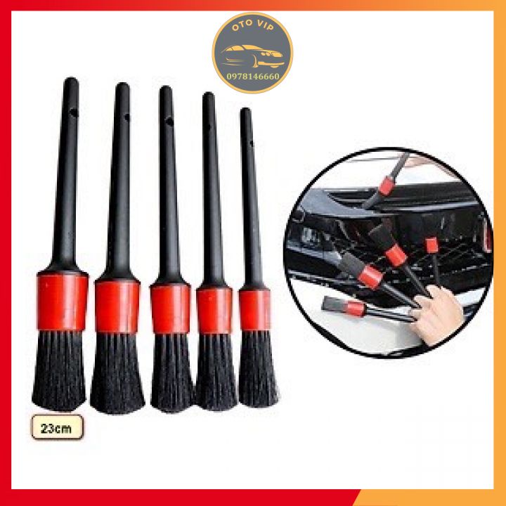 Bộ 5 chổi rửa xe hơi, vệ sinh xe ô tô- 5 dụng cụ sạch xe oto chuyên dụng