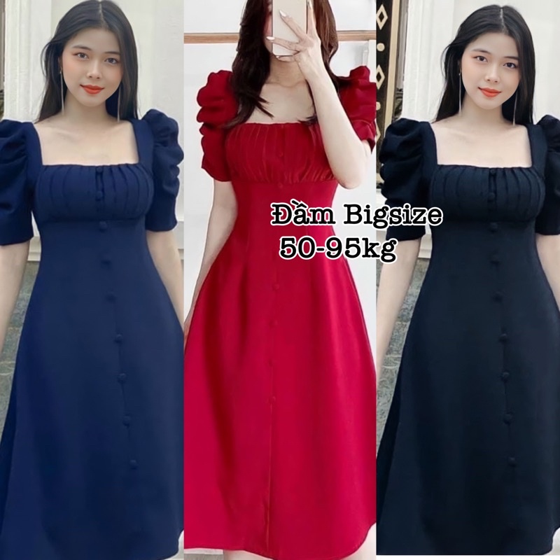 Đầm Bigsize Đầm Dự Tiệc Giá Rẻ Xinh Xắn Dáng Đẹp Bigsize 50-100kg