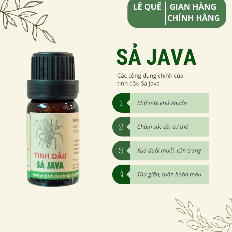 Tinh dầu sả Java Lê Quế 10ml