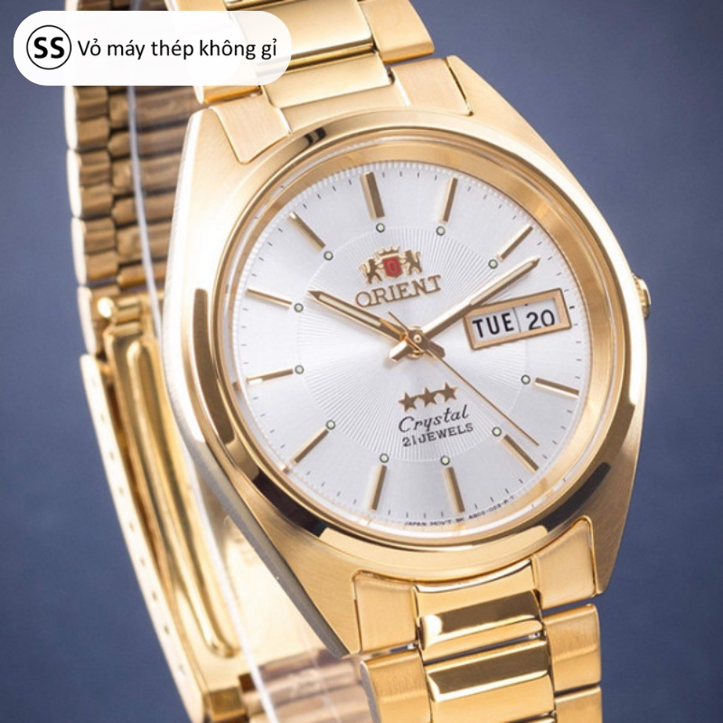 Đồng hồ Orient Watch 3 Star FAB0000 nam cơ automatic lên cót tay mặt kính chống xước dây thép đeo tay cao cấp chính hãng
