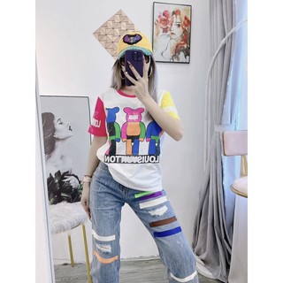 Áo thun gấu tay phôi 260k tri ân chất thun cotton min co dãn freesize
