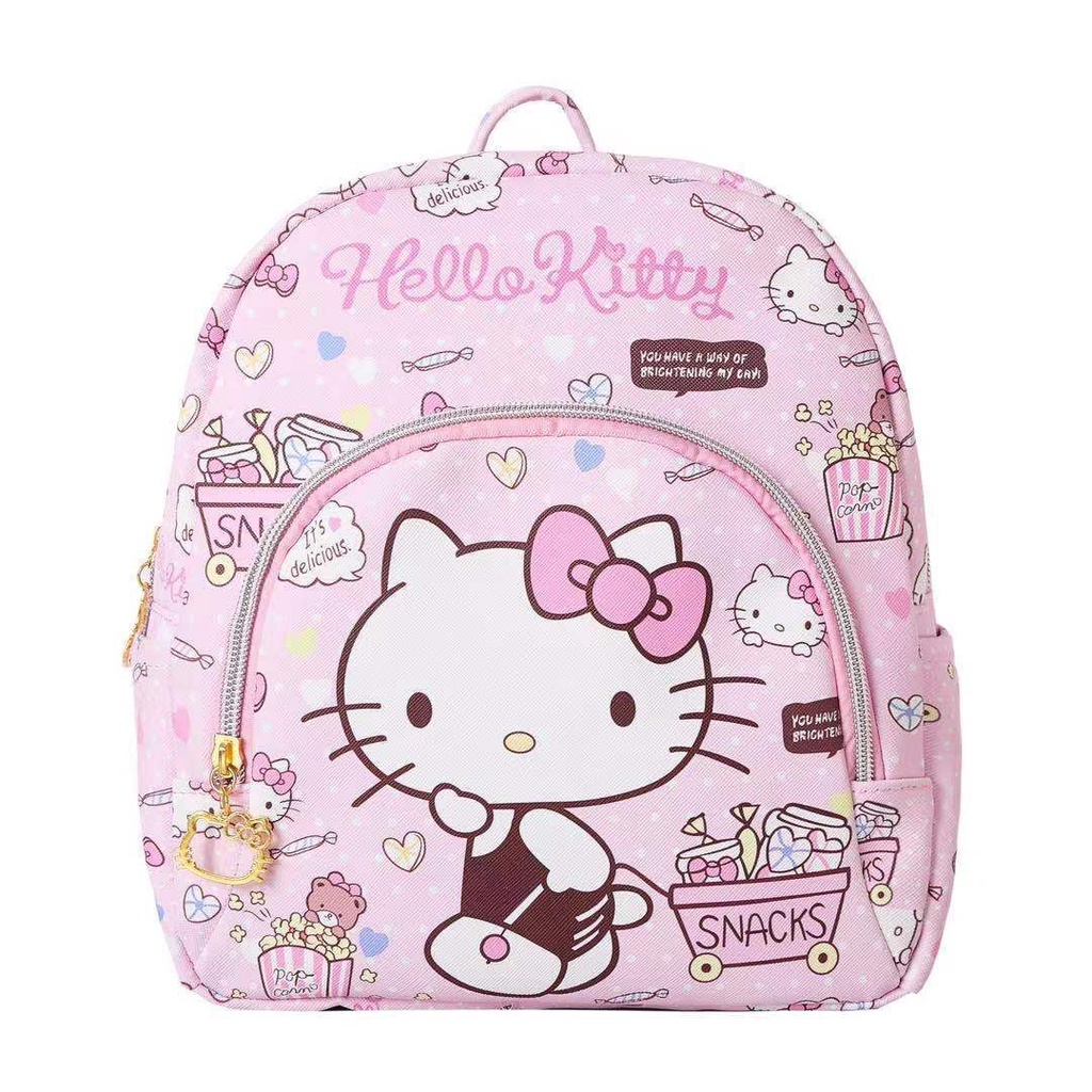 Balo Đi Học Mẫu Giáo Hình Hello Kitty Màu Đen Cho Bé