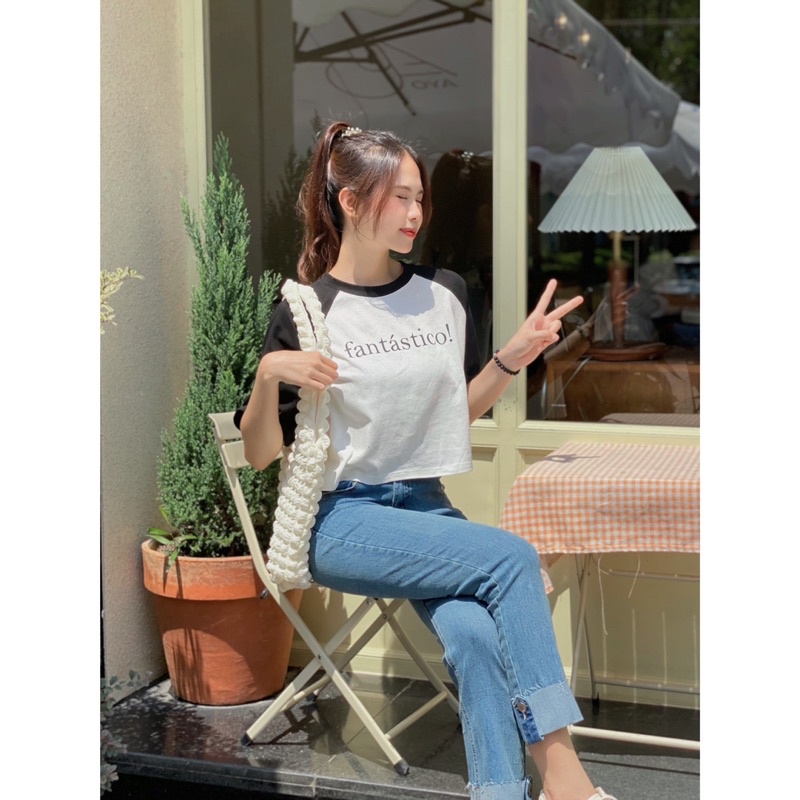 Áo Thun Crop - fantástico - Raglan