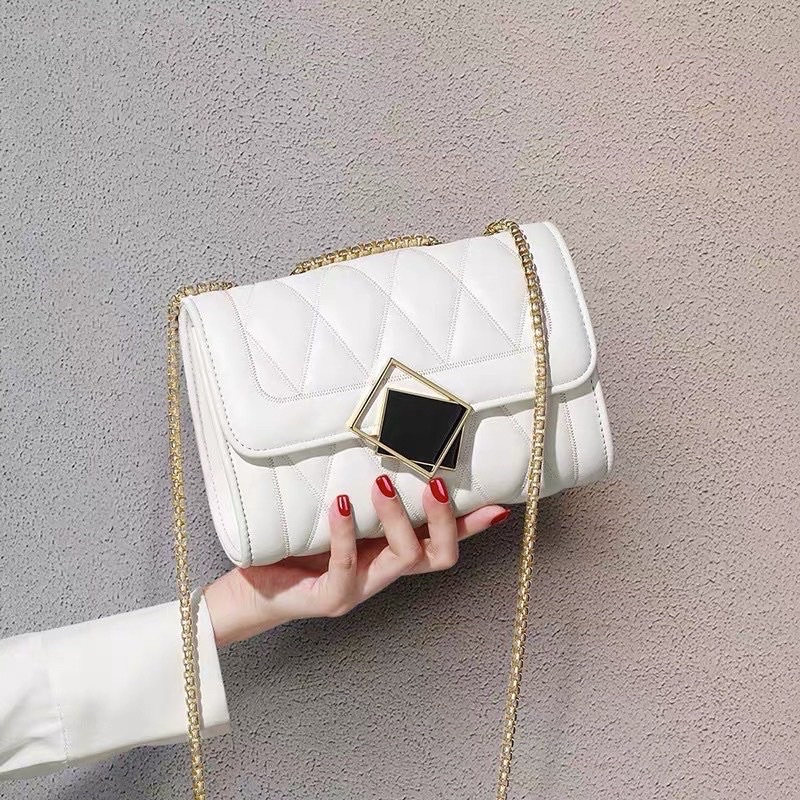 Túi xách nữ đeo chéo đeo vai kẹp nách khoá gương phong cách hàn quốc