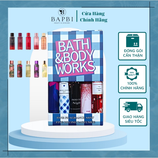 Xịt Thơm Body Mist Bath and Body Works Size Mini