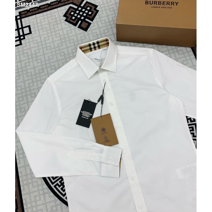 Sơmi Nam BBR CAO CẤP check cổ hàng chống nhăn siêu đẹp Full tag 2 màu !!