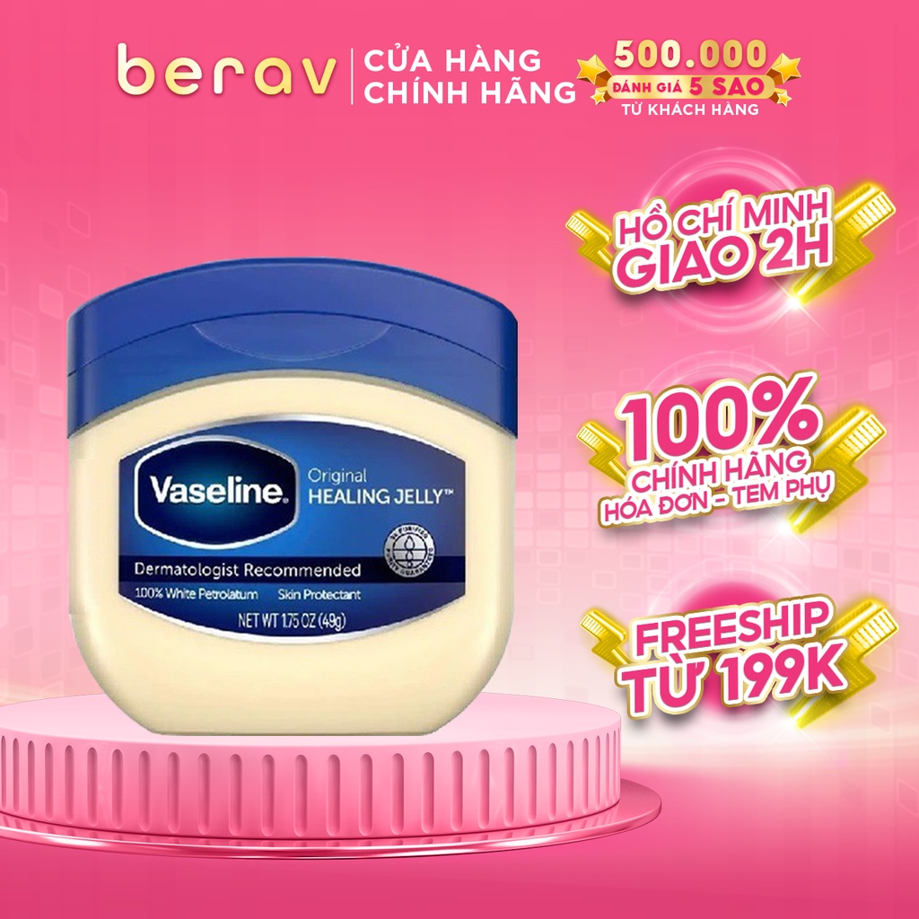 Sáp Dưỡng Ẩm Đa Năng Vaseline Pure Petrolium Jelly 49g_Bản Mỹ