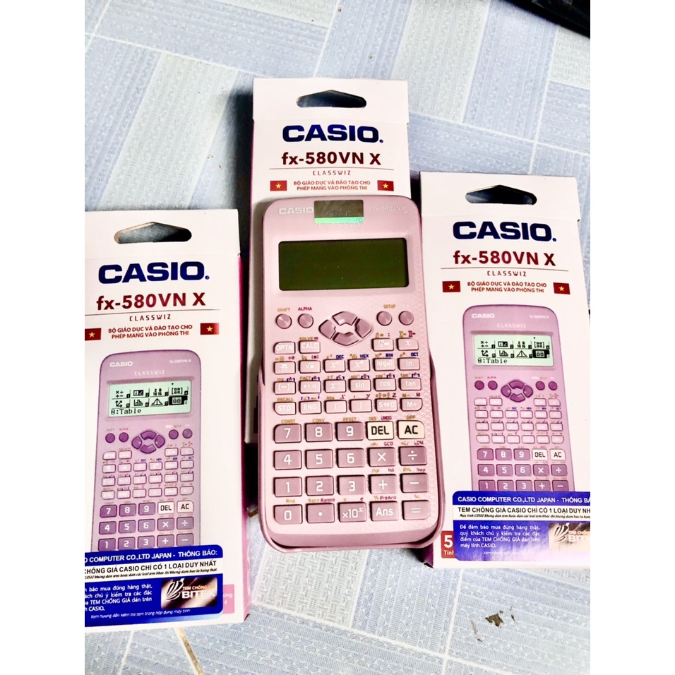 Máy tính cầm tay Casio 580vnx, máy tính cầm tay CASIO FX 580 VNX hàng Thái Lan, máy tính 580 VNX bảo hành 1 năm, 580vnx