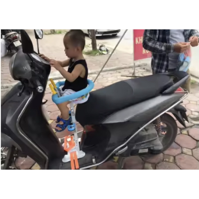 Ghế em bé đặt xe tay ga Vision Lead xe điện xe đạp điện tặng dây ràng tặng gối