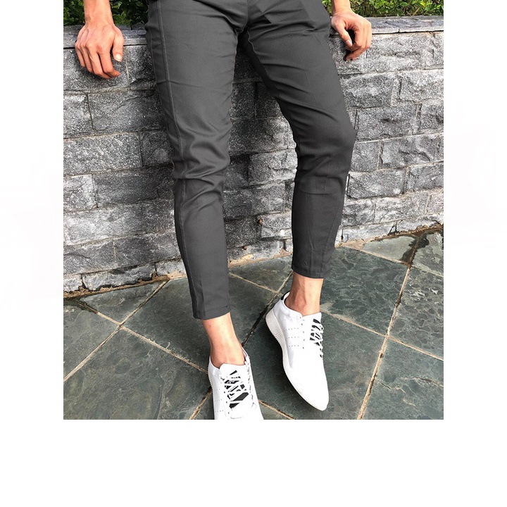 (2hand) Quần Kaki Nam Hàn Quốc dáng ôm co giãn ống côn KK3