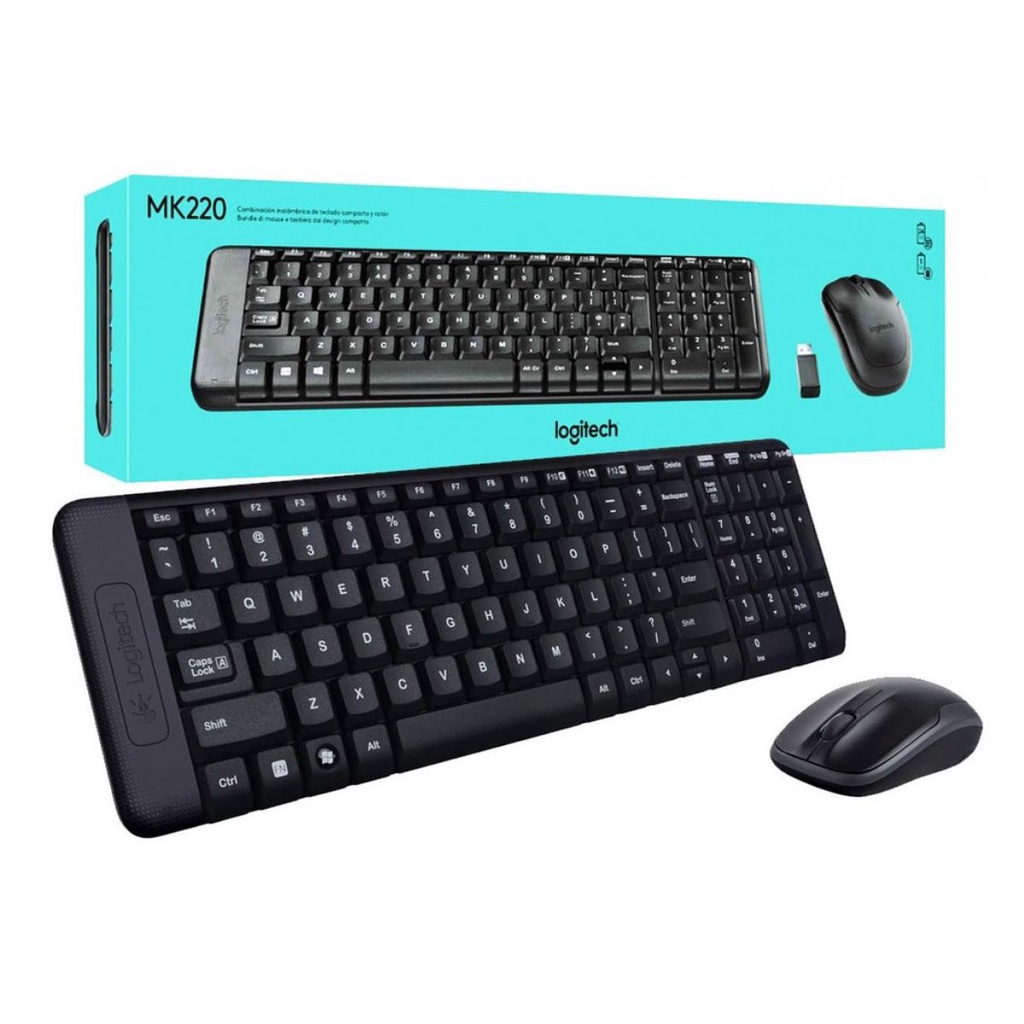 Bàn Phím Chuột Không Dây Nhỏ Gọn Logitech MK220 Bảo Hành Chính Hãng 36 Tháng