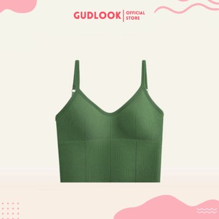 Áo Lót Nữ Tập Gym GUDLOOK, Áo Bra Nữ Thun Gân Tâm Không Gọng Nâng Ngực kéo giãn thấm hơi thoải mái thoáng khí