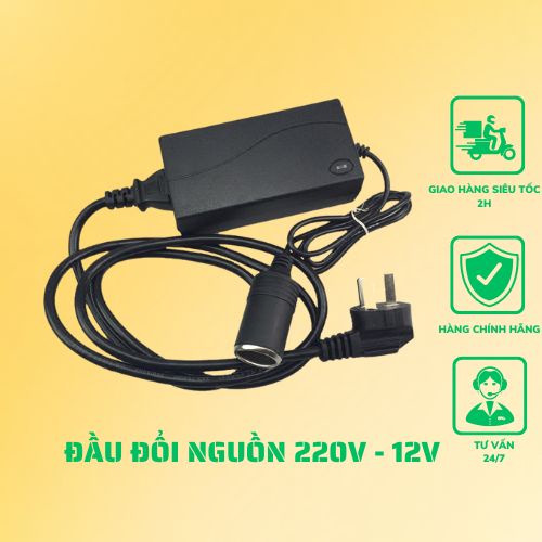 Bộ đổi nguồn 220v sang 12v nhựa ABS chịu nhiệt