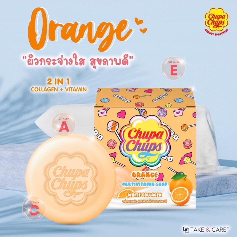 Xà phòng tắm Chupa Chups Multivitamin Soap Thái Lan hương trái cây 80gr