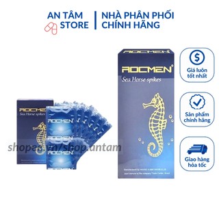 Bao cao su Rocmen cá ngựa Rocmen Long Shock 4 in 1 hộp 10 cái được thiết kế gân gai