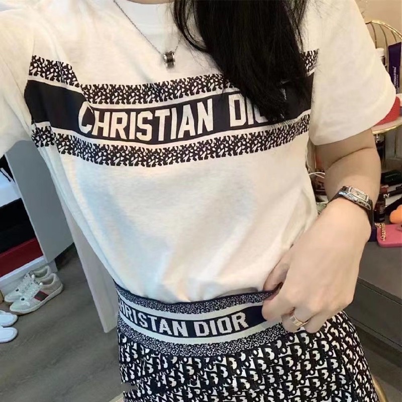 SALE Set Áo Thun Tay Ngắn + Chân Váy A Dio Đang Hot