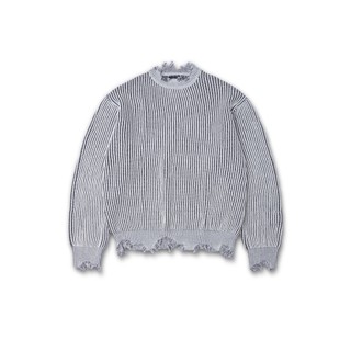 Áo len "goldie g/w distressed rib" 02 mặt màu xám trắng