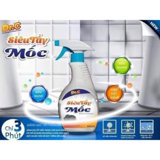 Tẩy Mốc Tẩy Trắng Quần Áo Dr.C, Tẩy Nhà Vệ Sinh, Nhà Tắm, Nhà Bếp, Sàn Nhà, Giày, Tẩy Mốc Mọi Bề Mặt Da Năng Top House