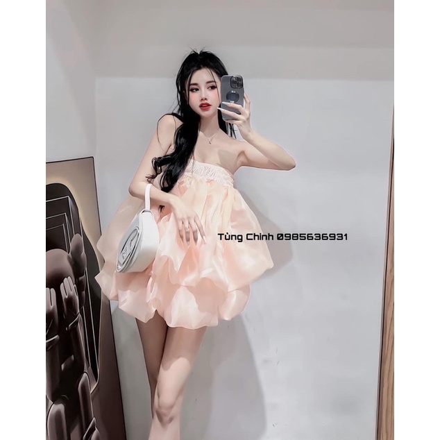 Đầm Ống Tơ Xốp Bí 2 Lớp Có Lót Quần