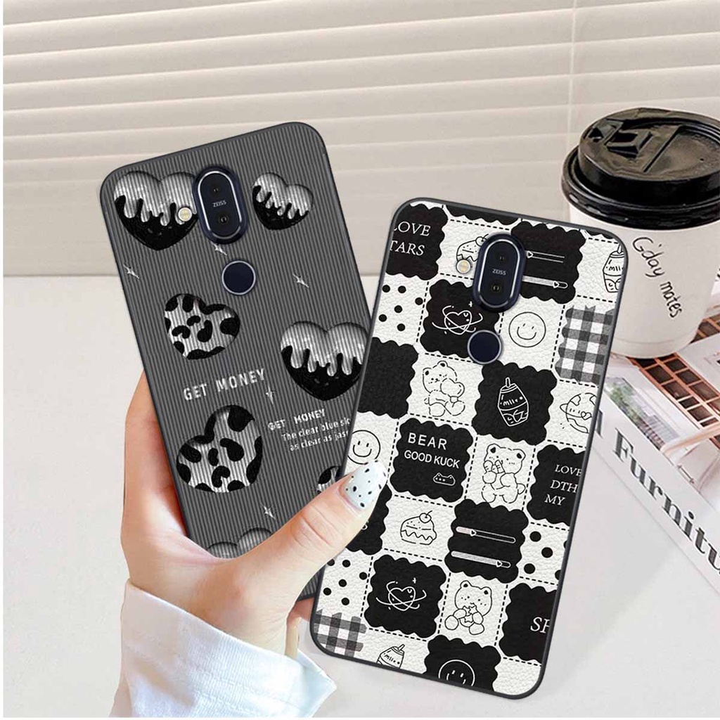 Ốp Nokia NOKIA 7.1 / 7.1 Plus / X5 / X6 Họa Tiết Đen Trắng