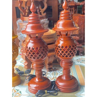 Đèn thờ tròn, đèn tổ ong gỗ hương