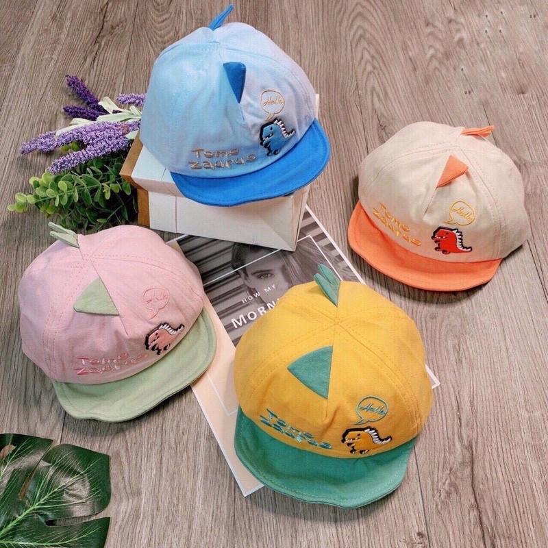 Mũ lưỡi trai họa tiết khủng long hoạt hình dễ thương cho bé từ 6thg- 3 tuoi NGỌC BÍCH BABY SHOP