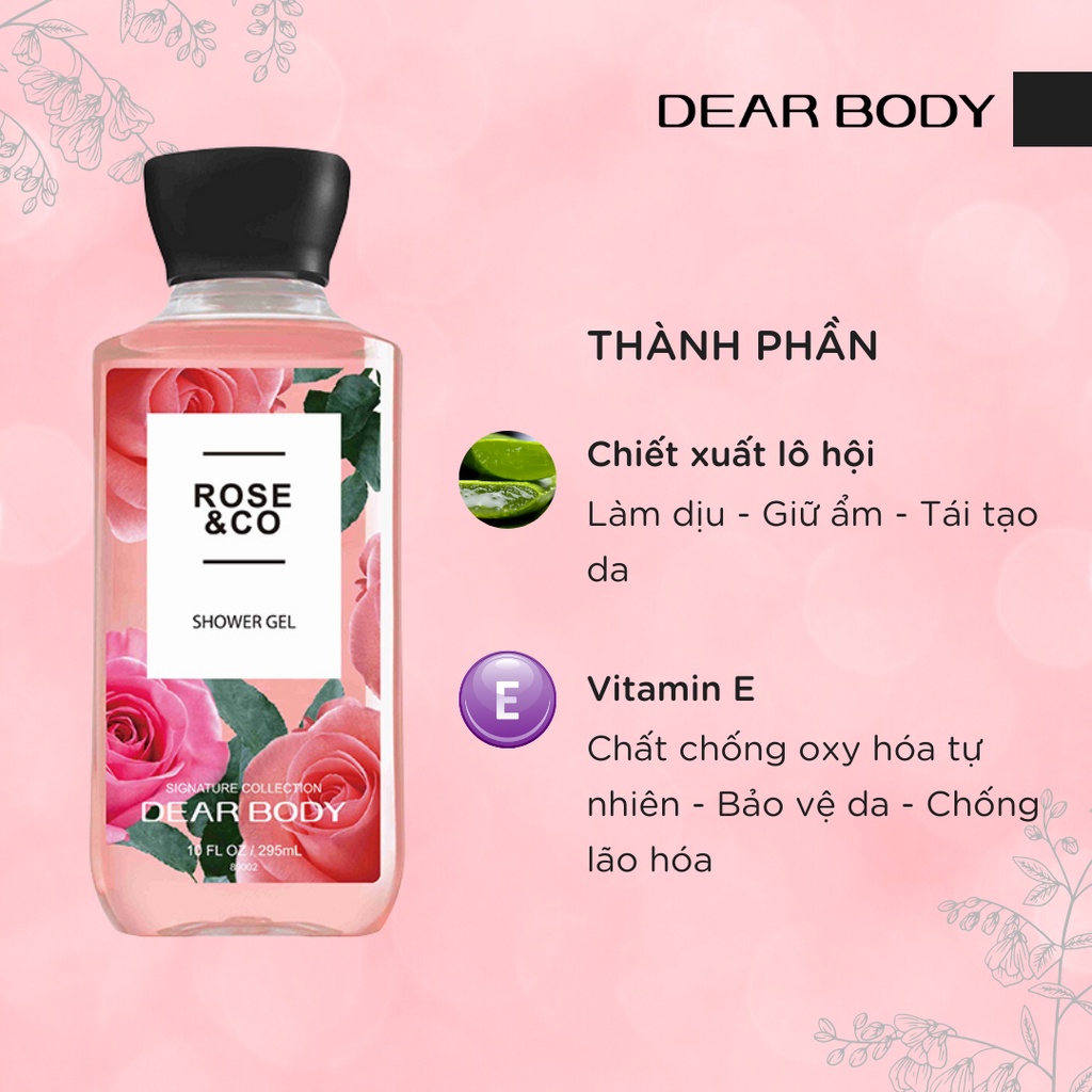 Sữa tắm nước hoa DEAR BODY Shower Gel 295ml MixASale