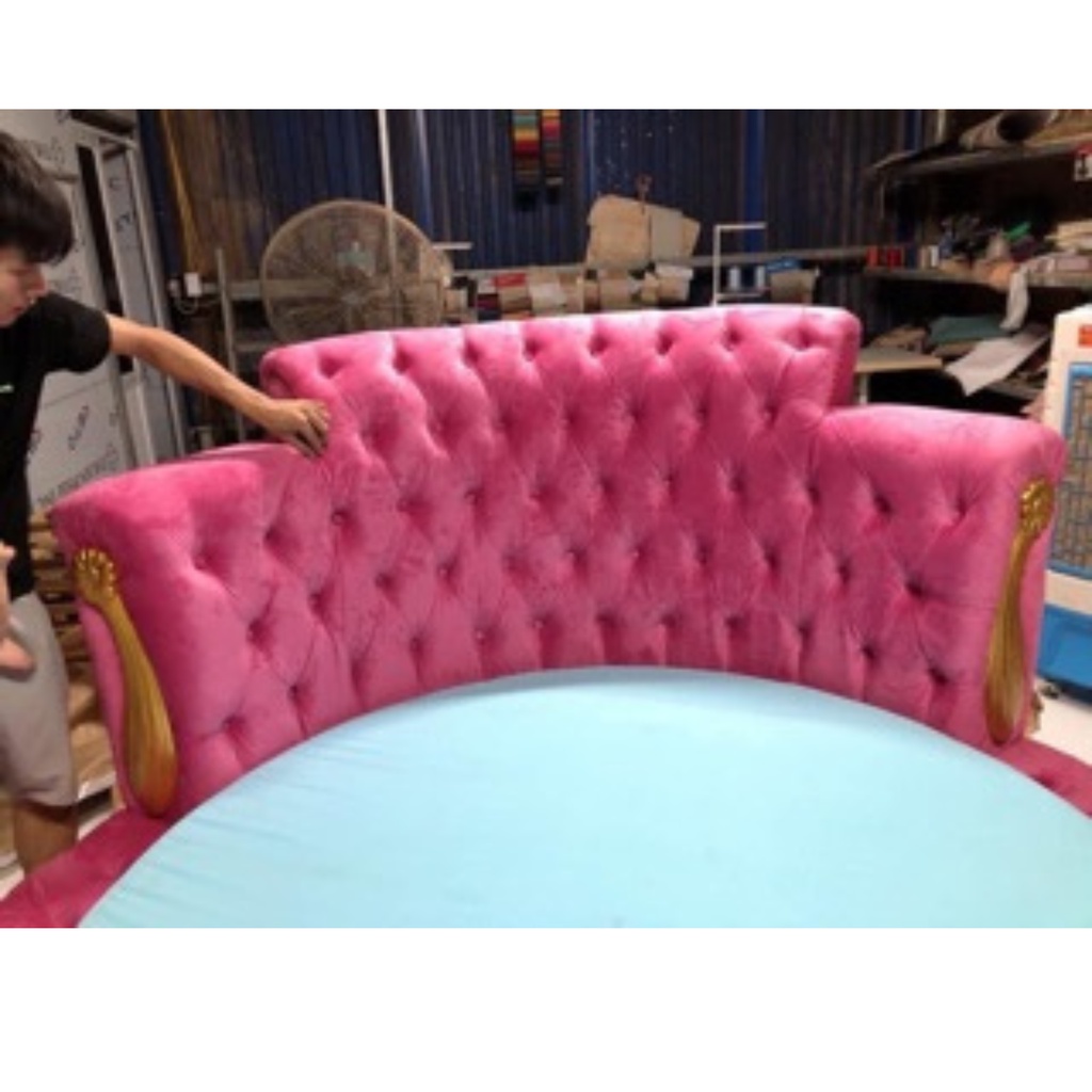 Giường ngủ tròn bọc nệm MINHUY, Giường tròn thiết kế hoàng gia phong cách Châu Âu sang trọng và hiện đại khung gỗ bh 1 n | BigBuy360 - bigbuy360.vn