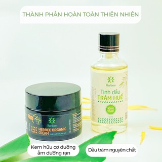 Tinh Dầu Tràm (100ml) và Kem Rạn Da (50g) Herbee, Chiết Xuất 100% Từ Thiên Nhiên, Combo An Toàn Cho Mẹ, Bảo Vệ Cho Bé