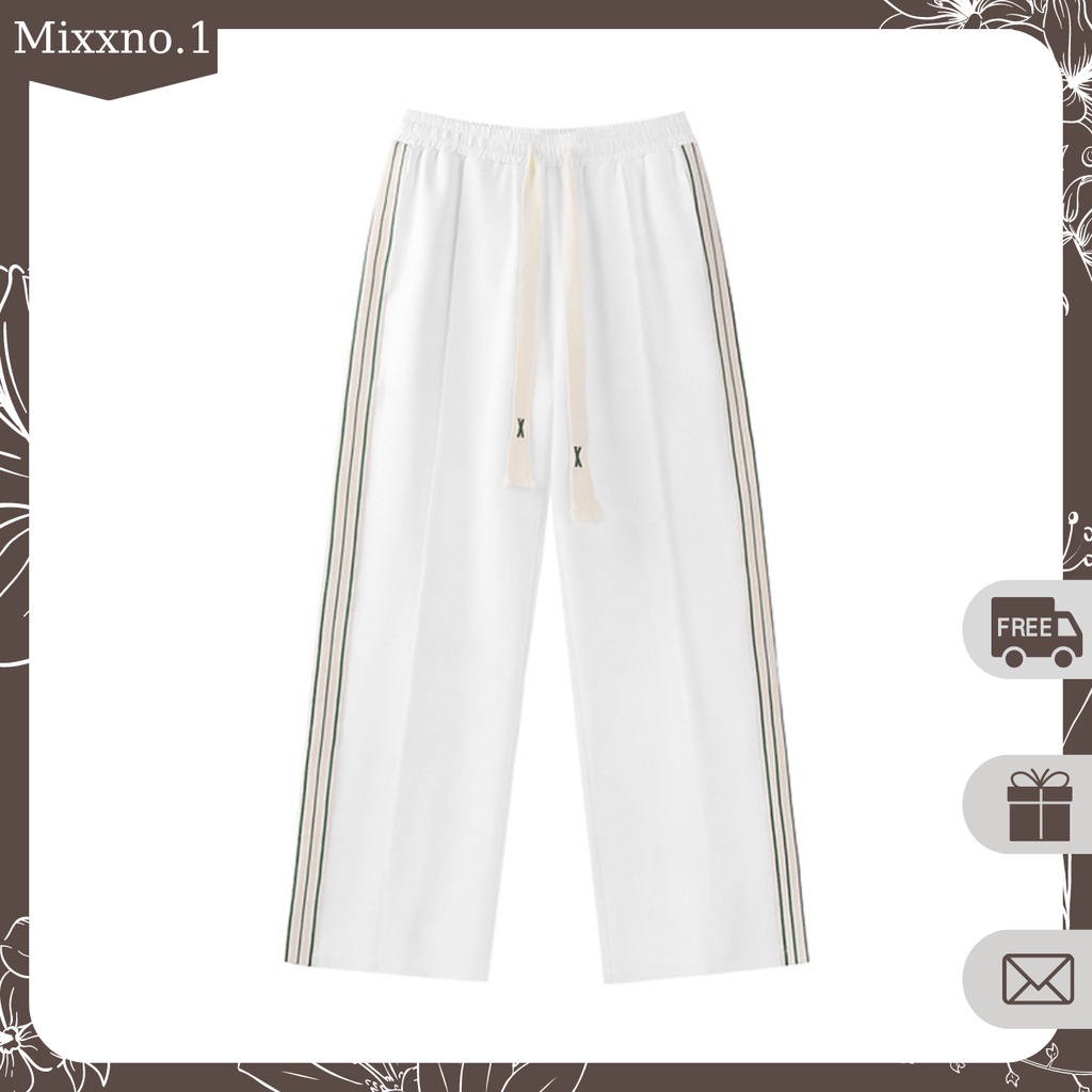 Quần Dài Nam Ống Rộng Họa Tiết Sọc Kẻ Phong Cách Thể Thao Năng Động Thời Trang Mixxno1 QUAN NAM 140V2