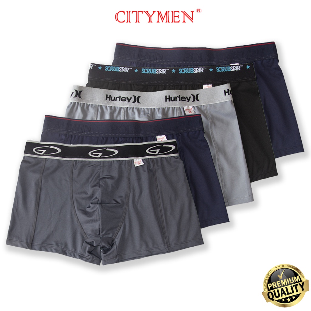 Combo 3 Quần Lót Nam Boxer CITYMEN Nhiều Lưng Cao Cấp Vải Thun Lạnh Co Dãn 4 Chiều