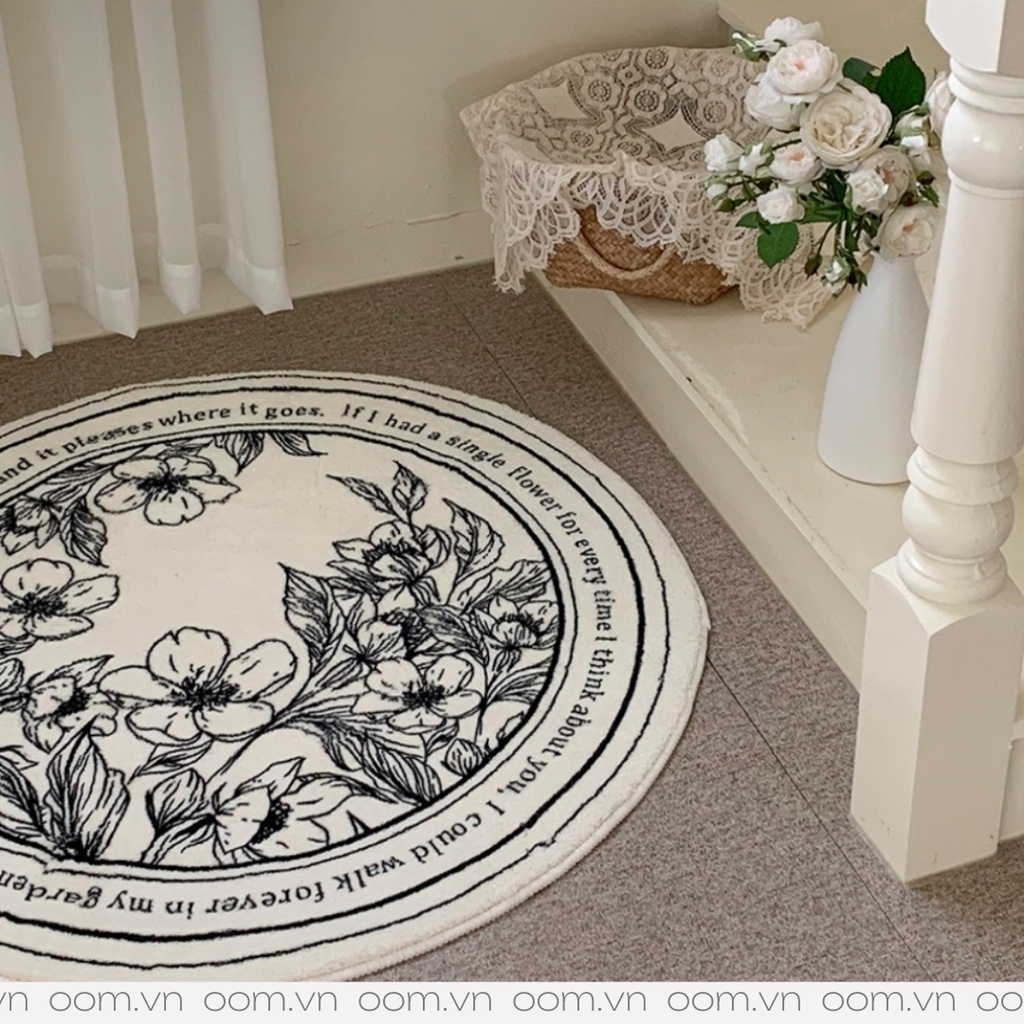 THẢM TRÒN TRANG TRÍ FLORAL