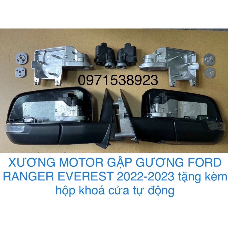 TRỌN BỘ KHUNG XƯƠNG NHÔM MOTOR GẬP GƯƠNG FORD RANGER EVEREST 2022-2023 lắp cho bản thiếu và bản đủ.